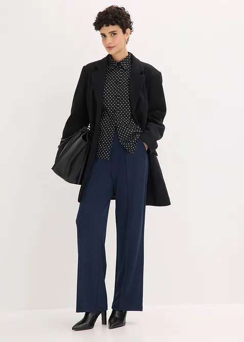 Pantaloni con elastico in vita in interlock robusto, bonprix