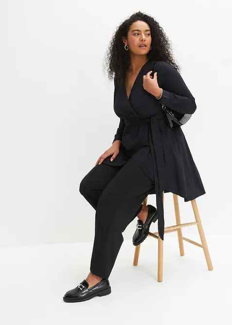 Pantaloni con elastico in vita in interlock robusto, bonprix