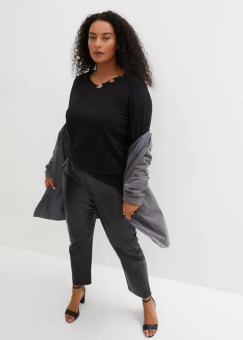 Maglia a maniche lunghe con occhielli, bonprix