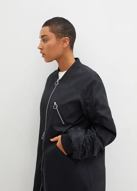 Cappotto blouson con colletto in maglia, bonprix