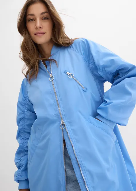 Cappotto blouson con colletto in maglia, bonprix