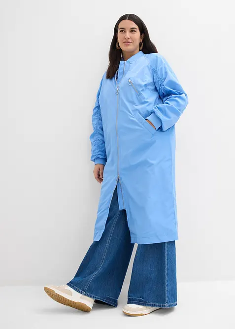 Cappotto blouson con colletto in maglia, bonprix