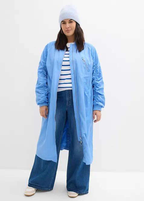 Cappotto blouson con colletto in maglia, bonprix