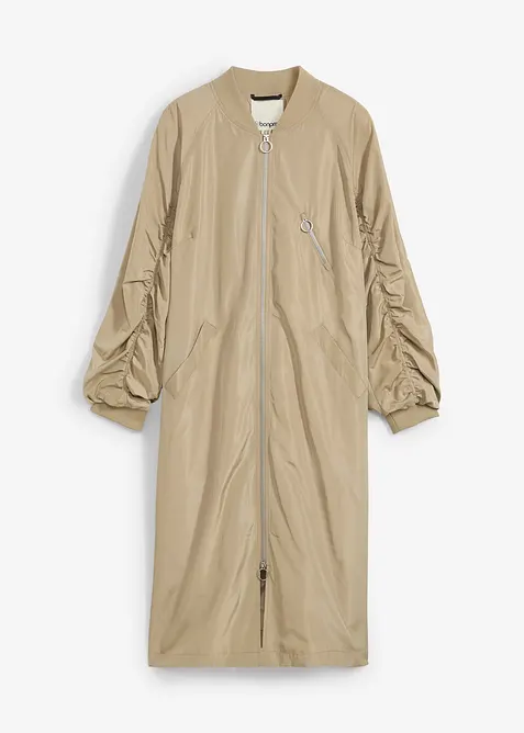 Cappotto blouson con colletto in maglia, bonprix