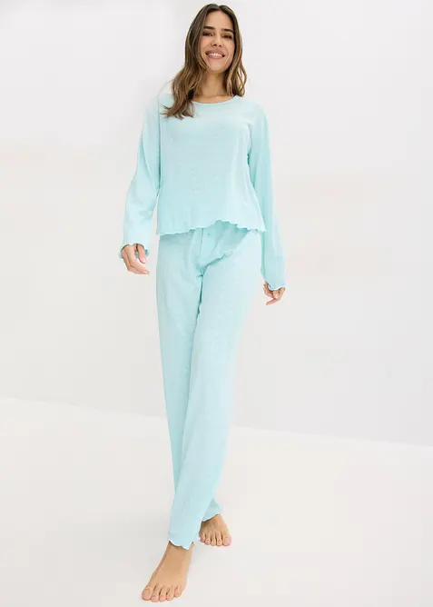 Pigiama leggero con motivo a cuoricini, bonprix