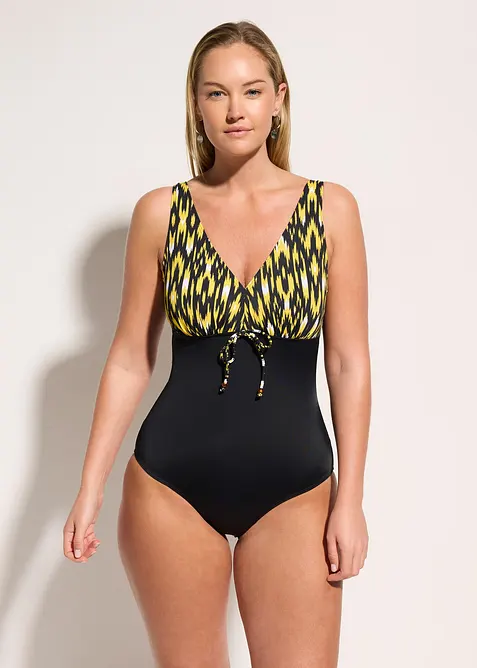 Costume intero con effetto modellante medio e spalline larghe, bonprix