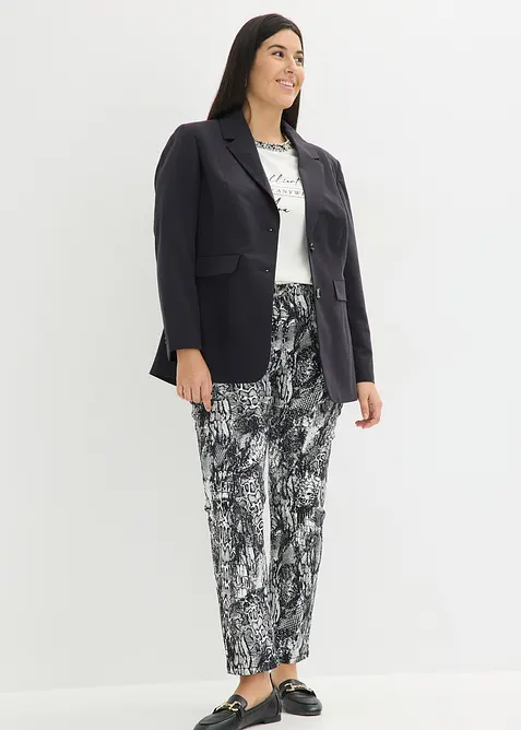 Maglia in cotone biologico con bordi applicati, bonprix