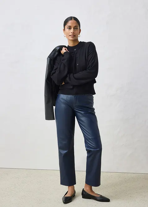 Cardigan in misto seta, bonprix