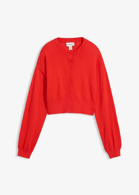 Cardigan in misto seta, bonprix