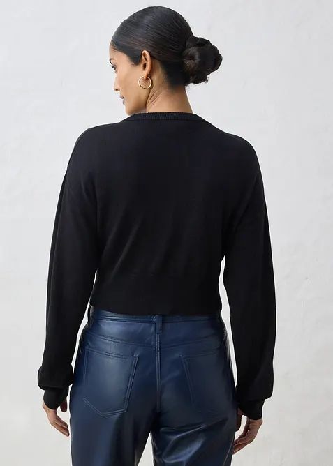 Cardigan in misto seta, bonprix