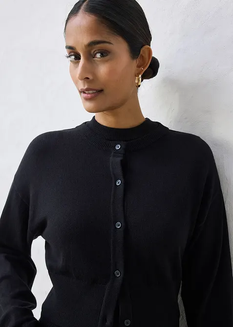 Cardigan in misto seta, bonprix