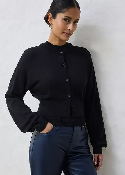 Cardigan in misto seta, bonprix