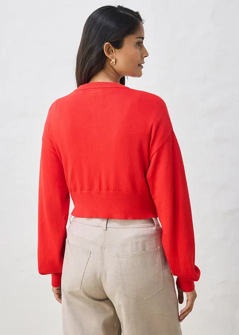 Cardigan in misto seta, bonprix