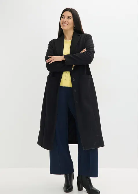 Maglione traforato con filato piumato, bonprix