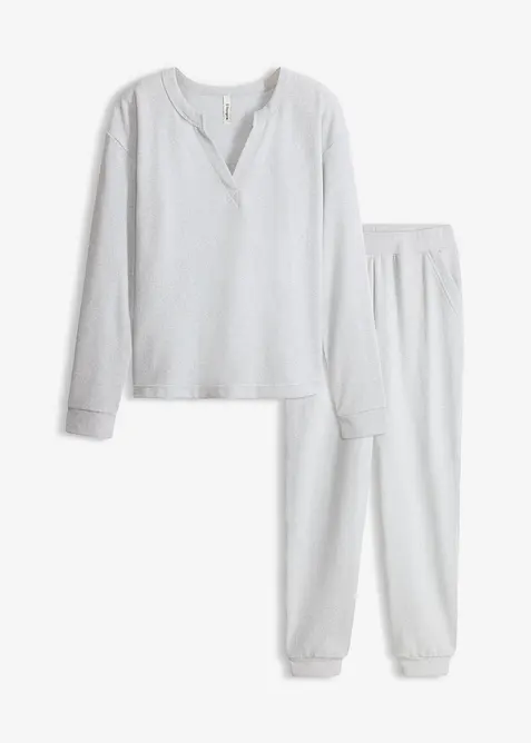 Tuta da casa in morbido jersey waffle, bonprix