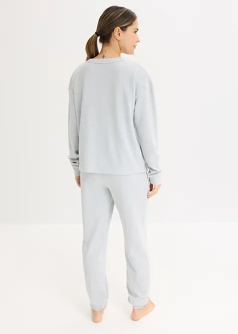 Tuta da casa in morbido jersey waffle, bonprix