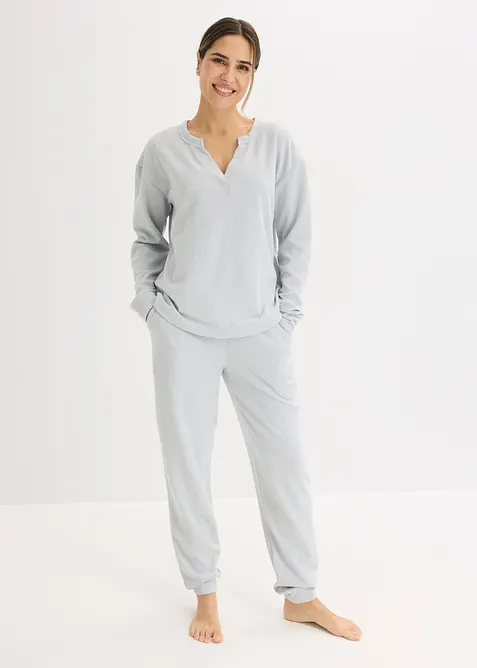 Tuta da casa in morbido jersey waffle, bonprix