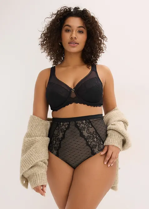 Perizoma modellante con pizzo e effetto modellante medio, bonprix