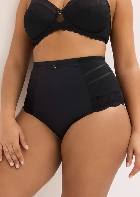 Slip con pizzo ed effetto modellante medio, bonprix