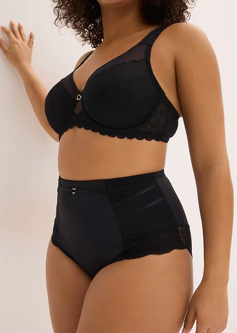 Slip con pizzo ed effetto modellante medio, bonprix