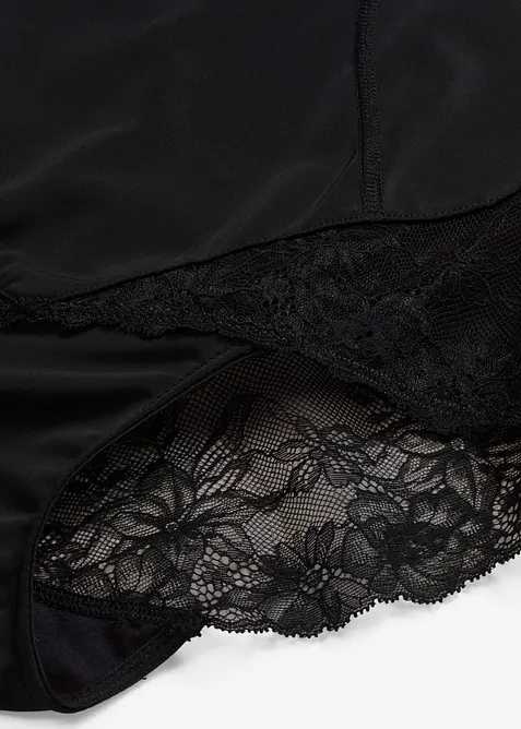 Culotte a vita alta con pizzo e effetto modellante medio, bonprix