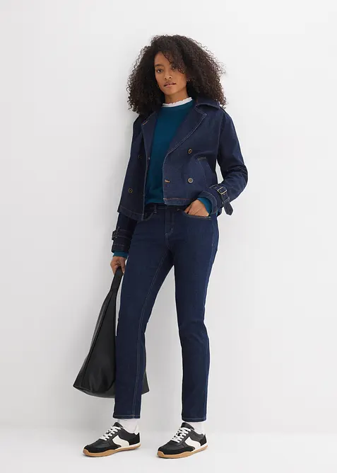 Jeans slim fit con cotone biologico, vita media, bonprix