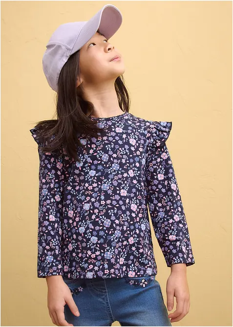 Maglia a maniche lunghe in puro cotone biologico (pacco da 3), bonprix