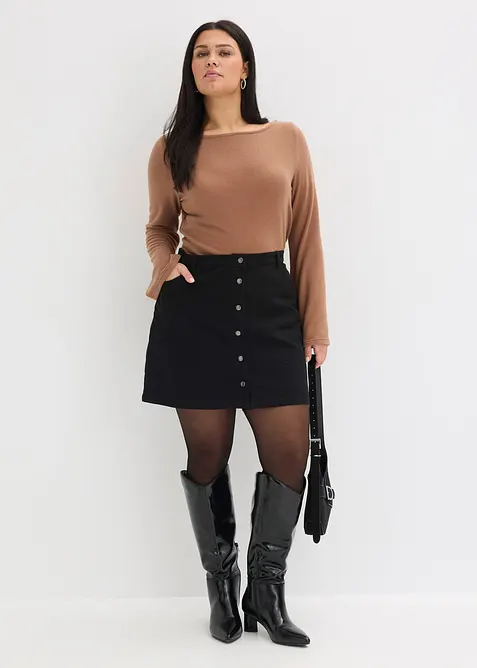 Maglia a maniche lunghe in misto viscosa, bonprix