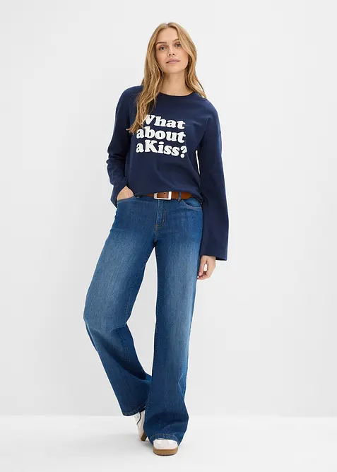 Maglia a maniche lunghe in cotone pesante, bonprix