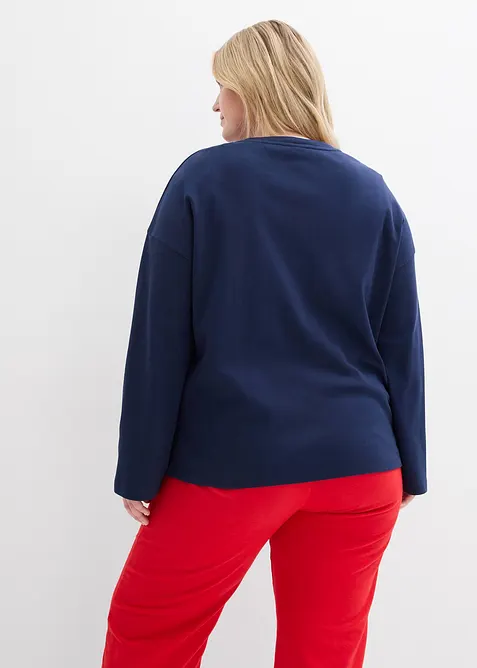 Maglia a maniche lunghe in cotone pesante, bonprix