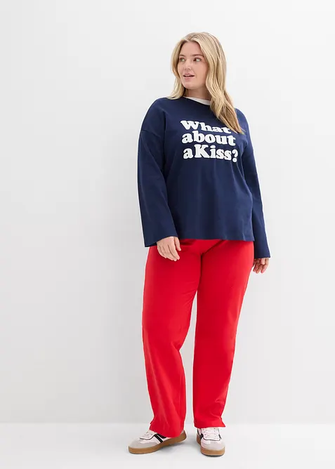 Maglia a maniche lunghe in cotone pesante, bonprix