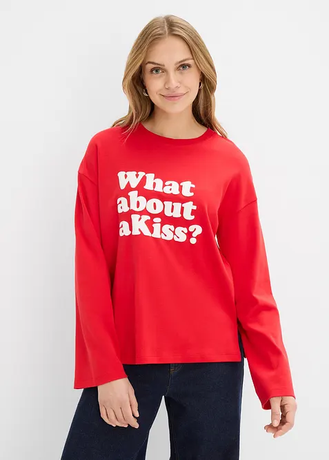 Maglia a maniche lunghe in cotone pesante, bonprix