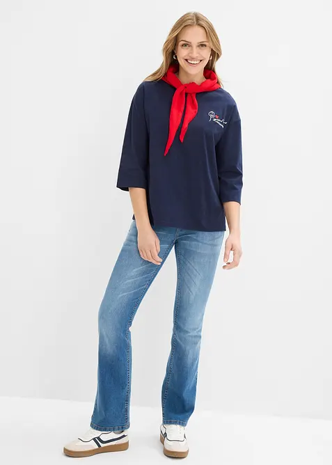 T-shirt boxy in puro cotone, bonprix