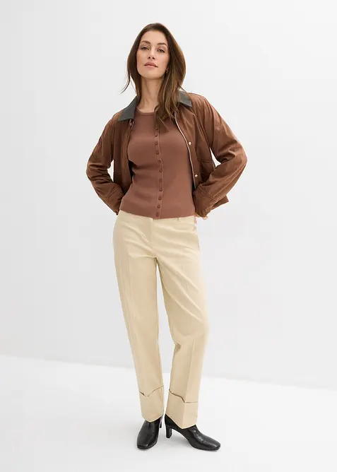 Cardigan in filato fine di misto viscosa morbido, bonprix