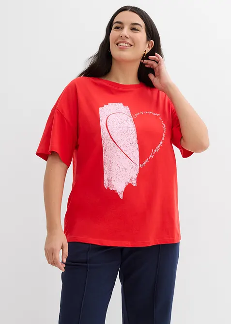 Maglia oversize in misto cotone biologico elasticizzato, bonprix