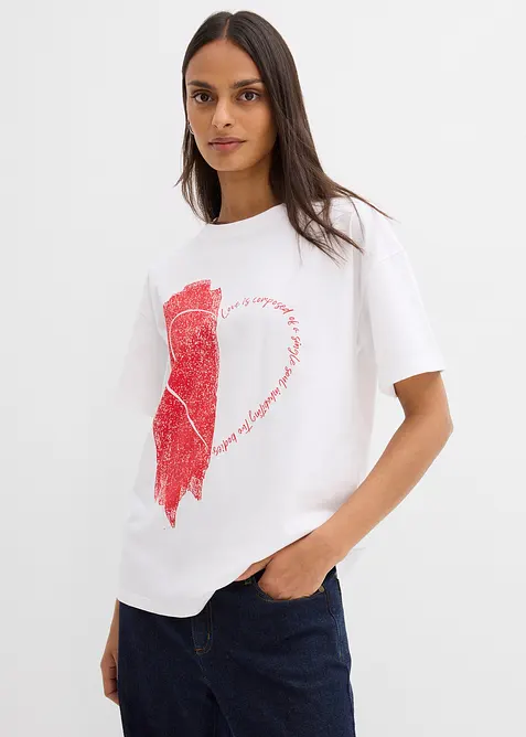 Maglia oversize in misto cotone biologico elasticizzato, bonprix