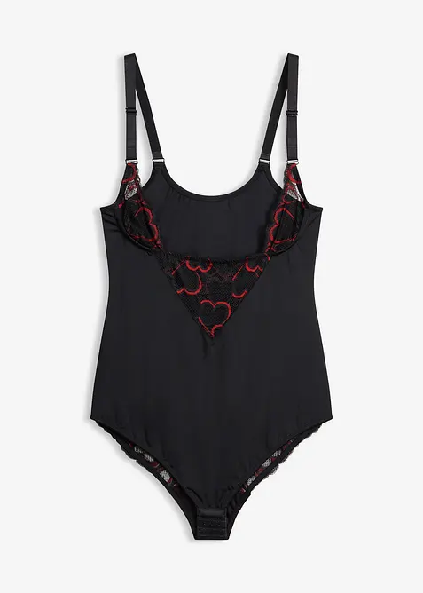 Body con pizzo e effetto modellante leggero, bonprix