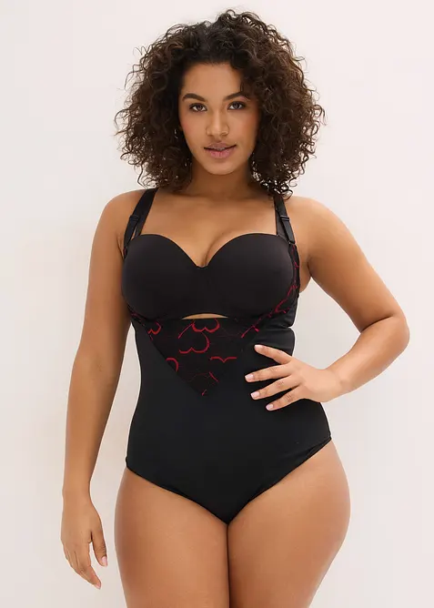 Body con pizzo e effetto modellante leggero, bonprix