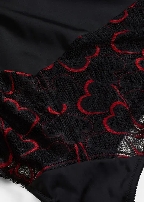 Body con pizzo e effetto modellante leggero, bonprix