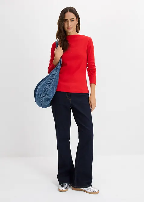 Maglia aderente a costine, bonprix