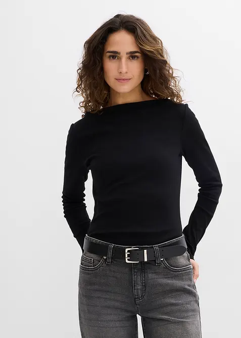 Maglia aderente a costine, bonprix