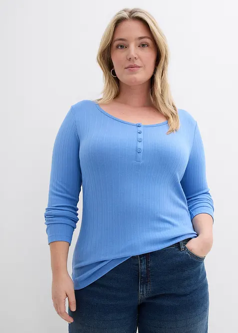 Maglia a maniche lunghe con bottoni, bonprix