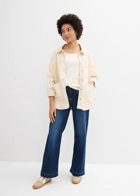 Maglia con maniche a 3/4 in jersey pesante di puro cotone biologico, bonprix