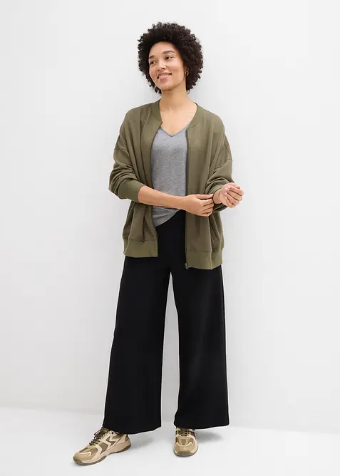 Maglia con maniche a 3/4 in jersey pesante di puro cotone biologico, bonprix