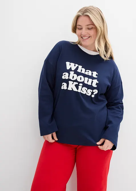 Maglia a maniche lunghe in cotone pesante, bonprix