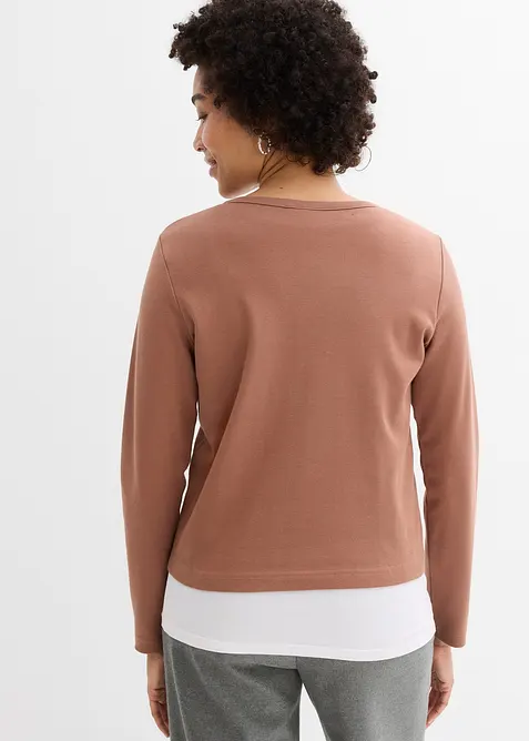 Cardigan in jersey pesante di puro cotone biologico, bonprix