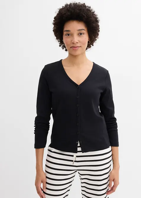 Cardigan in jersey pesante di puro cotone biologico, bonprix