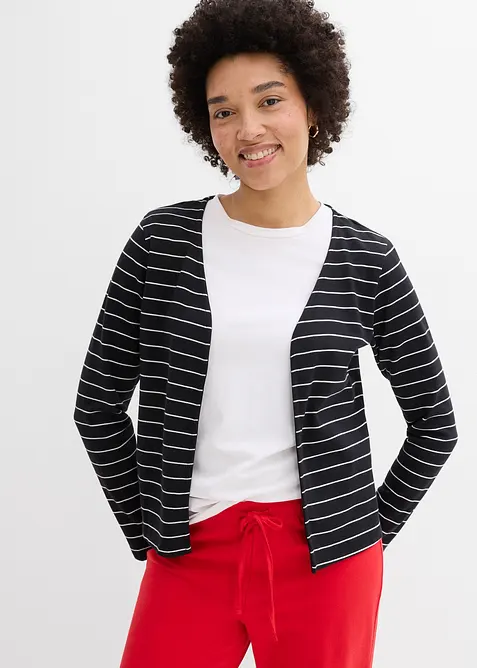 Cardigan in jersey pesante di puro cotone biologico, bonprix