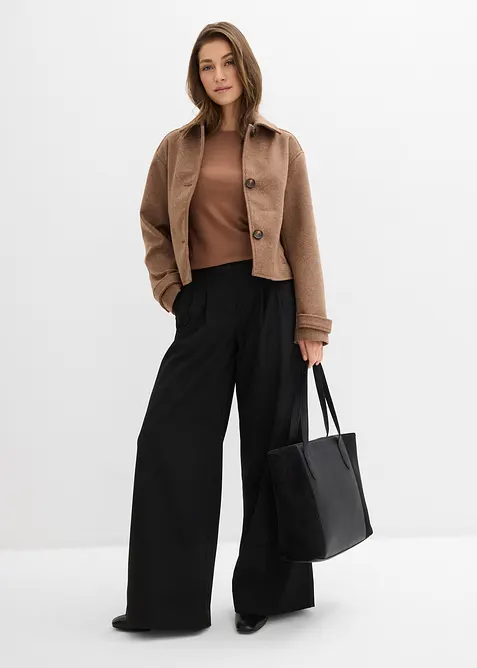 Giacca corta in simil lana, bonprix