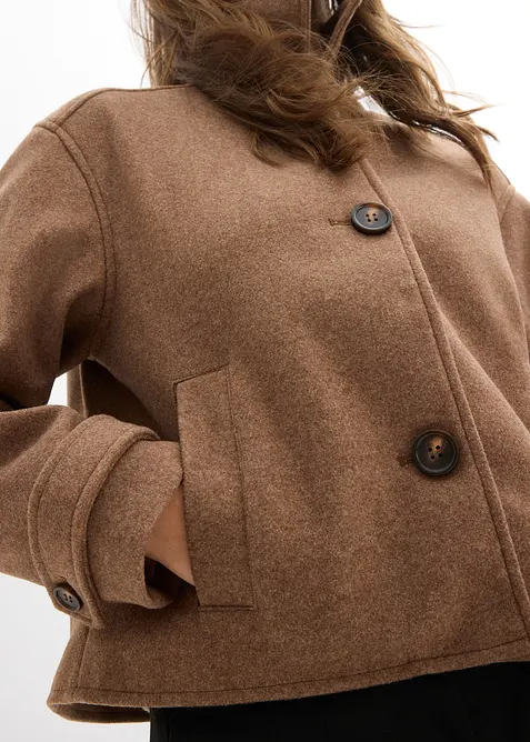 Giacca corta in simil lana, bonprix